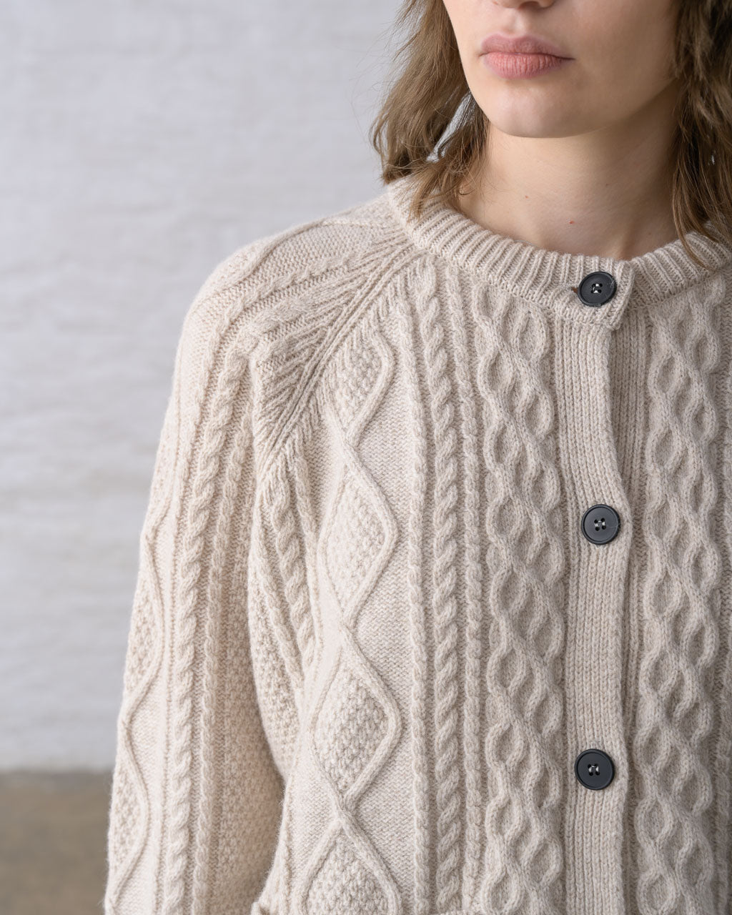 DERBY ARAN CARDIGAN - BIBICO