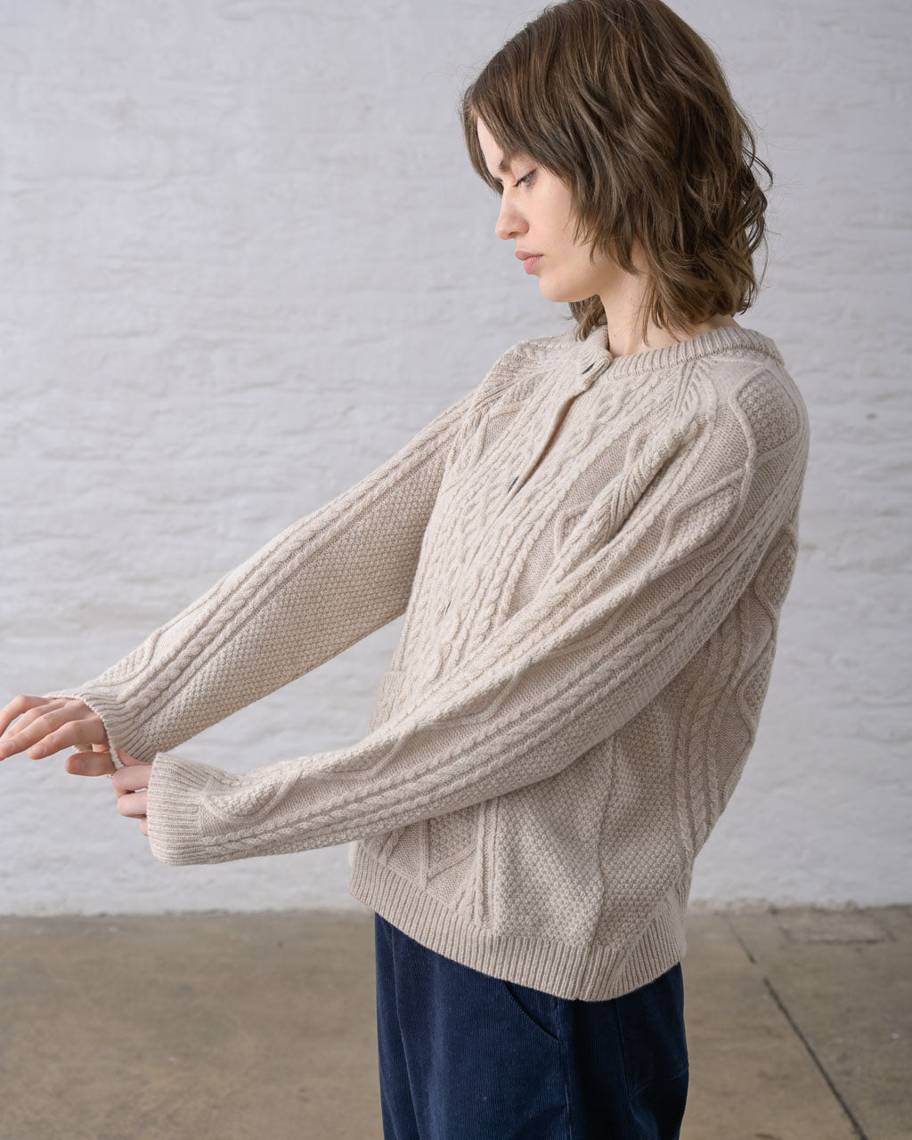 DERBY ARAN CARDIGAN - BIBICO