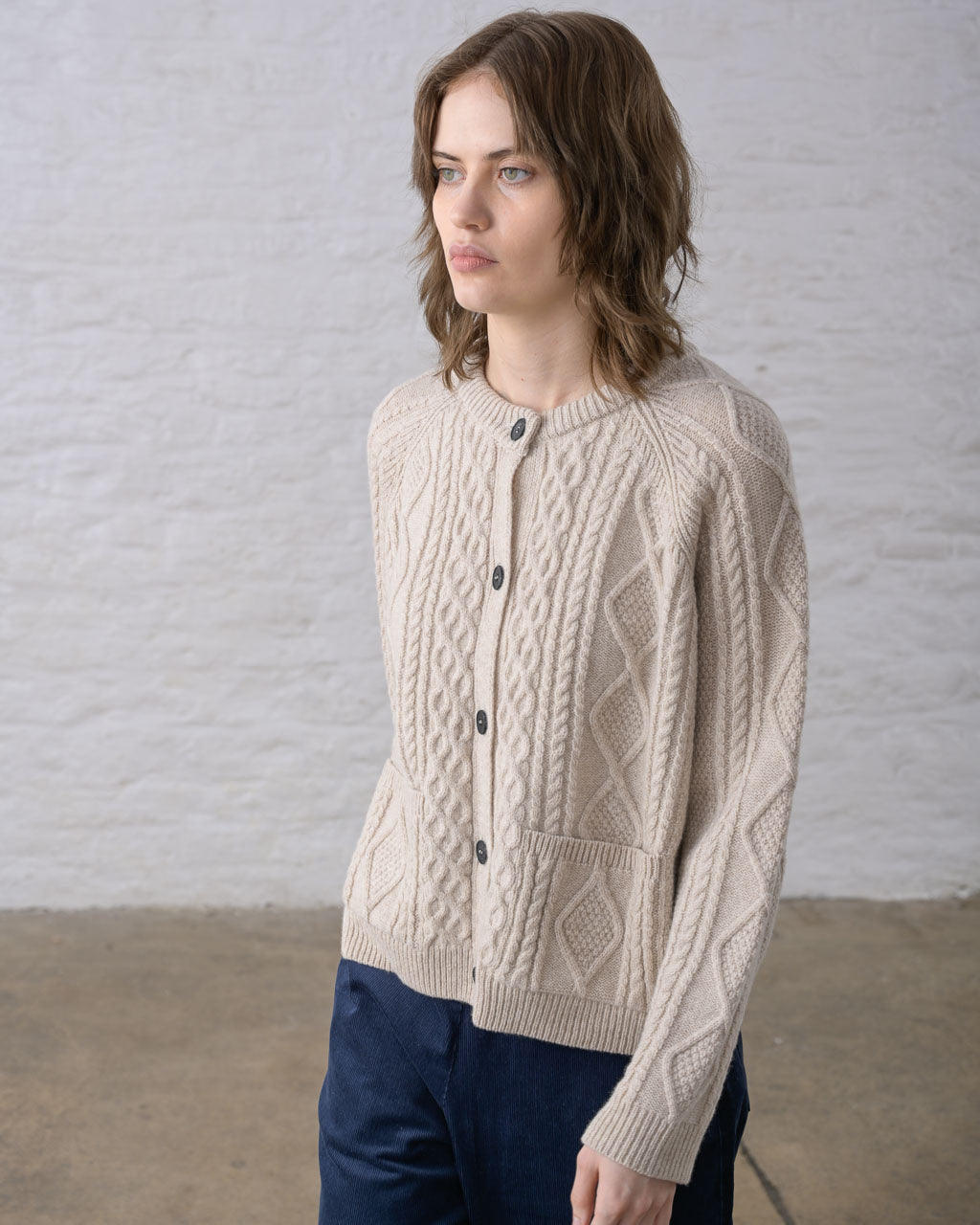 DERBY ARAN CARDIGAN - BIBICO