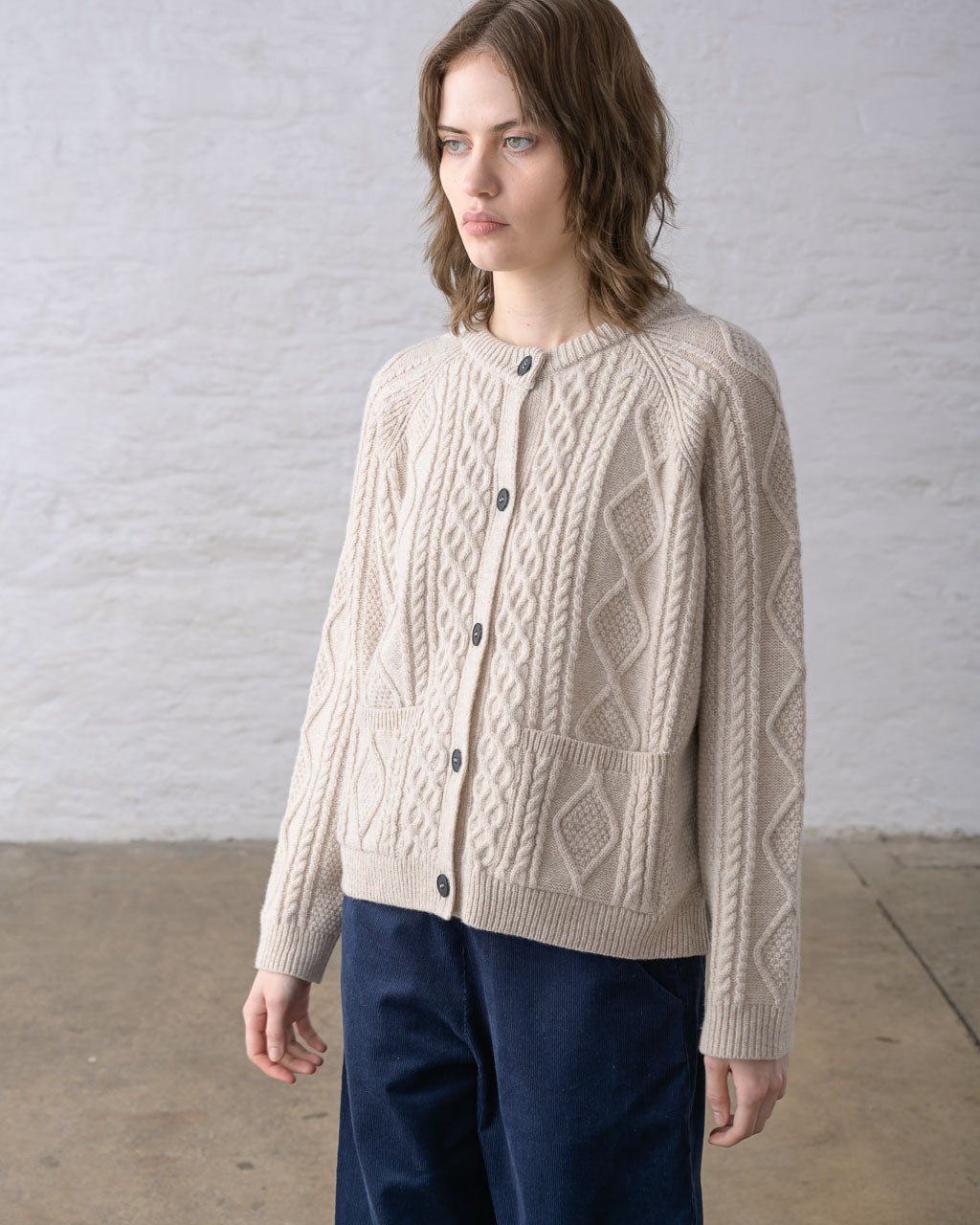 DERBY ARAN CARDIGAN - BIBICO