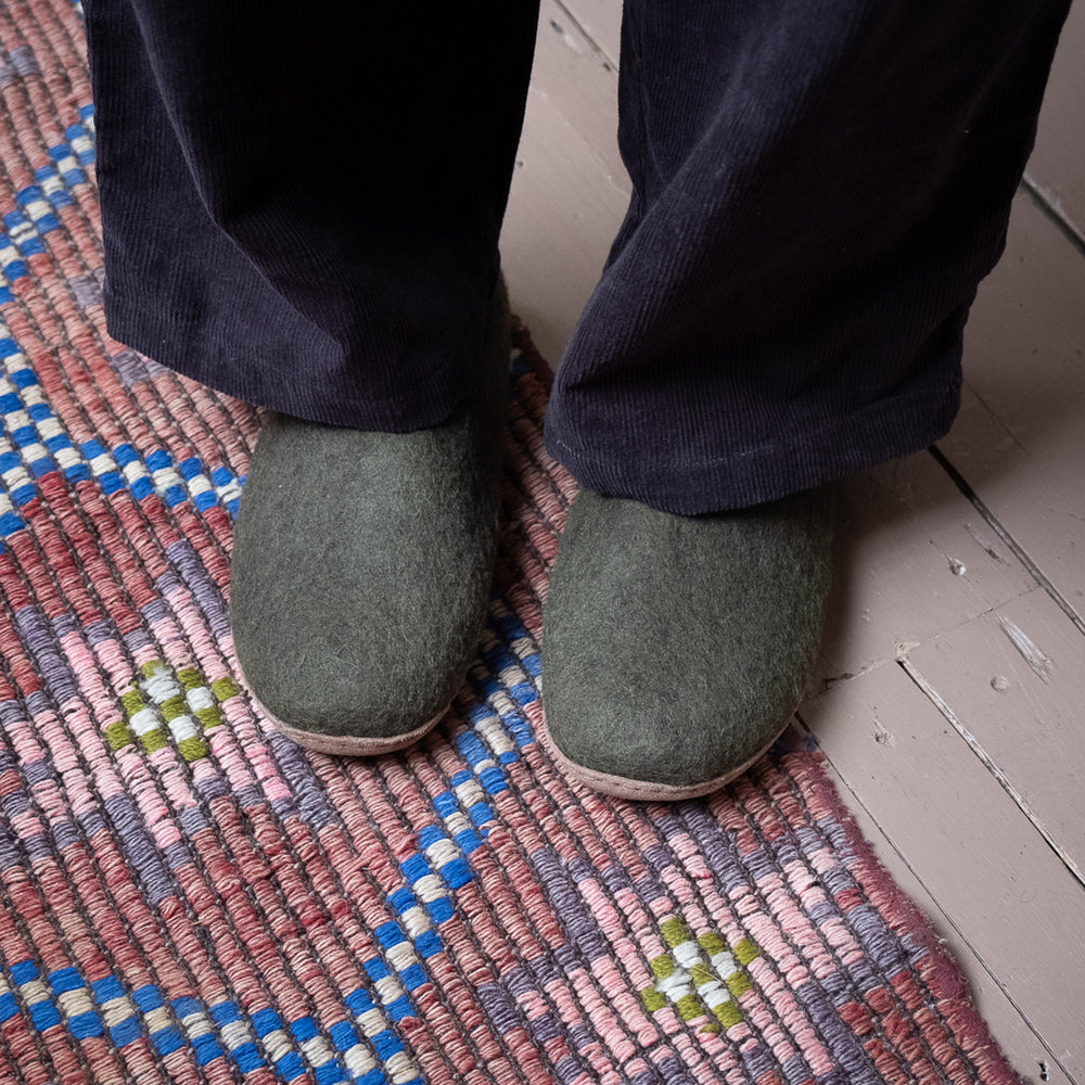 Greta Felted Wool Slippers