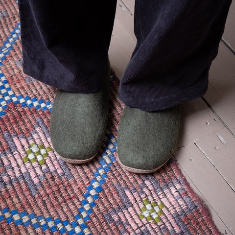 Greta Felted Wool Slippers - BIBICO