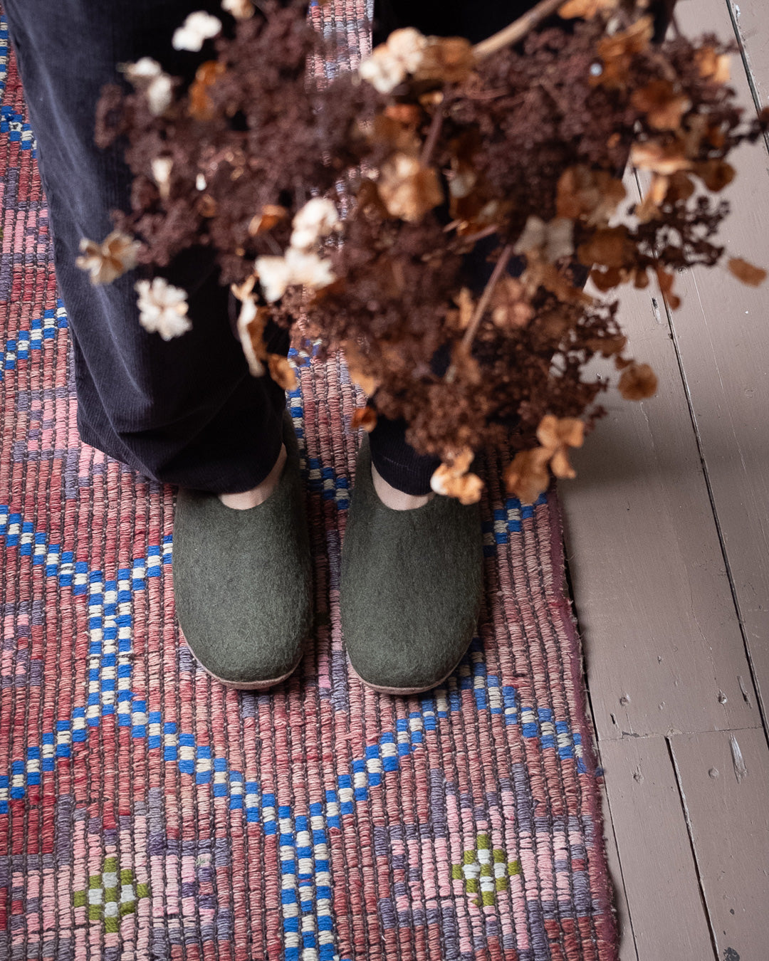 Greta Felted Wool Slippers