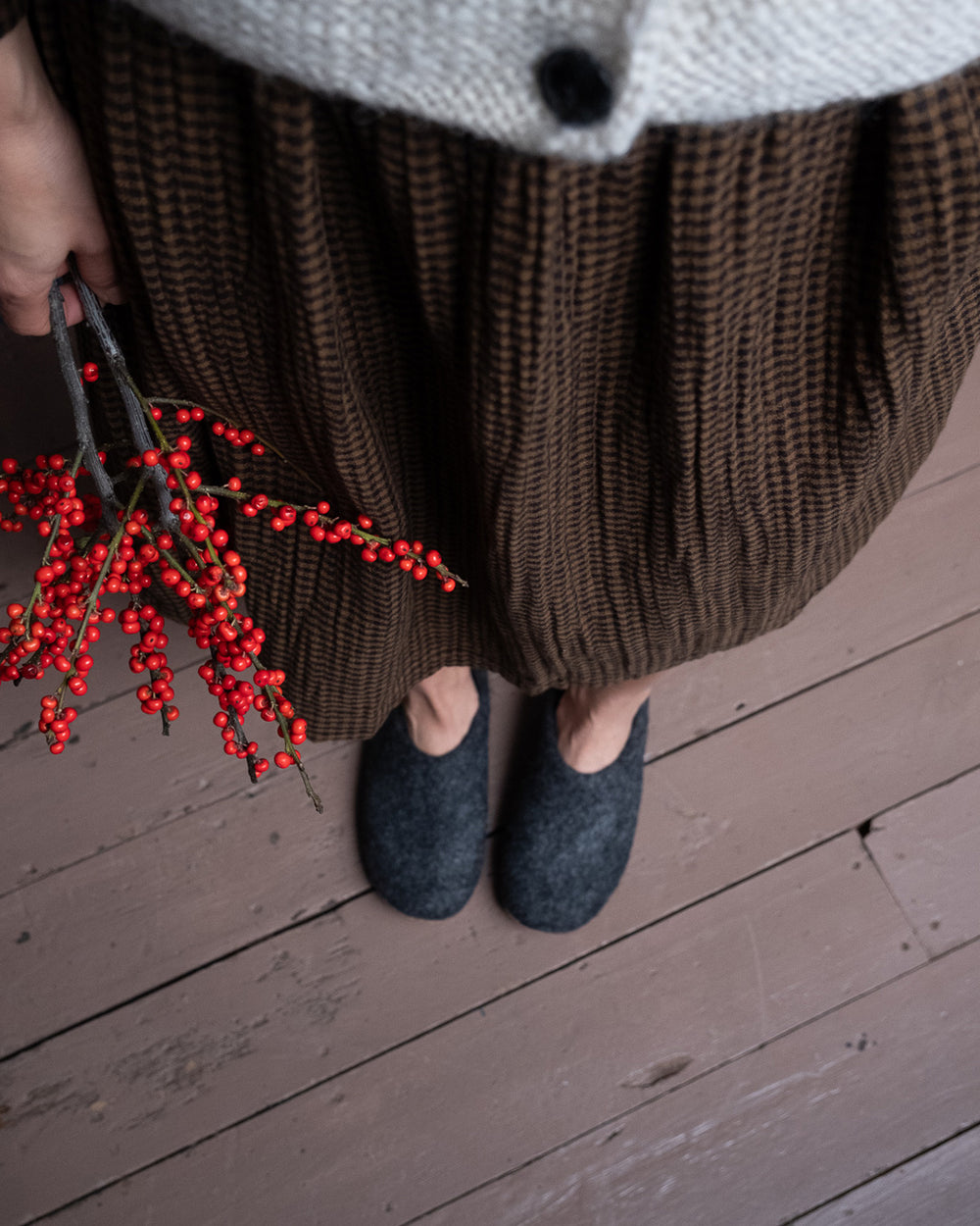 Greta Felted Wool Slippers