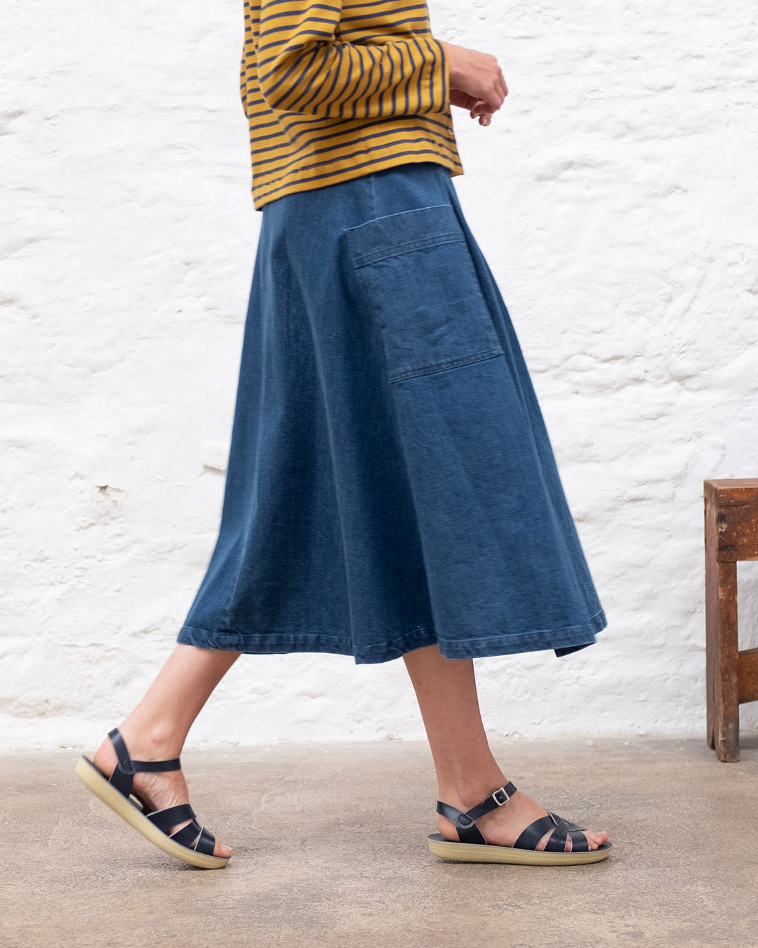 Elsie Denim Midi Skirt