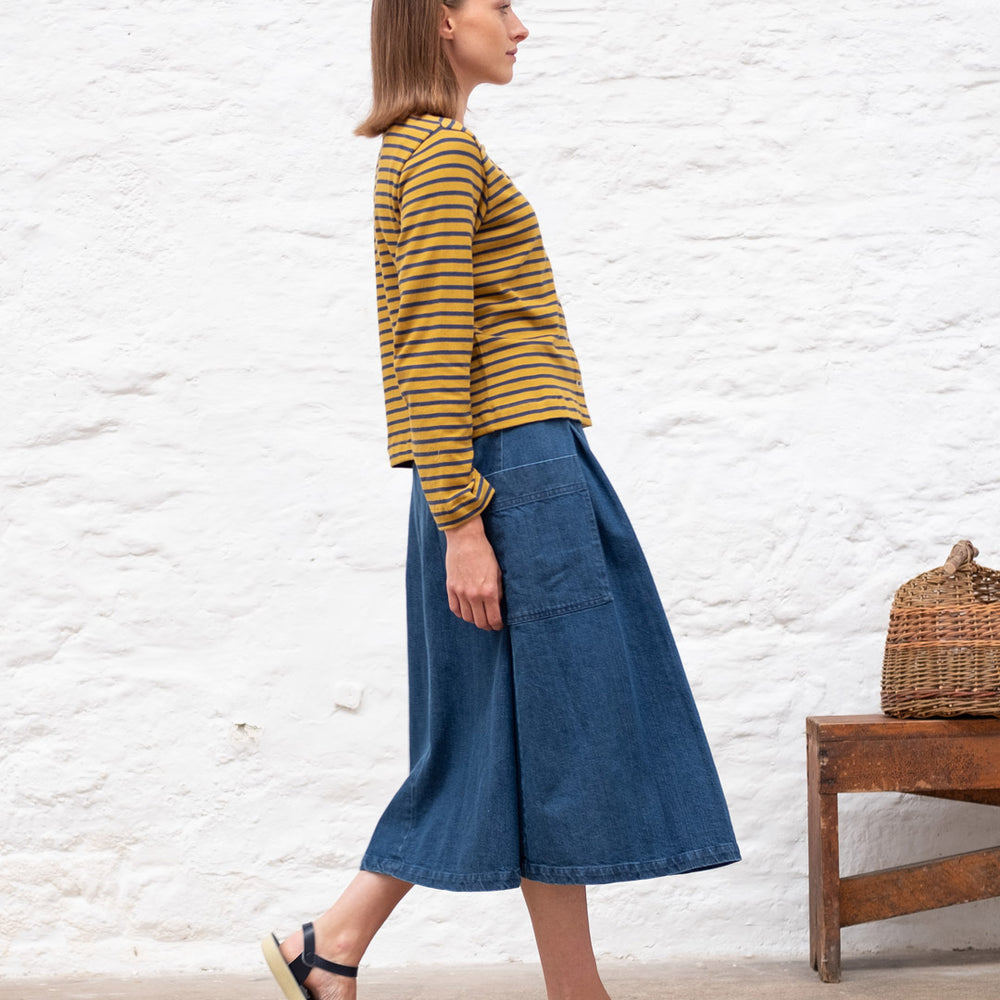 Elsie Denim Midi Skirt