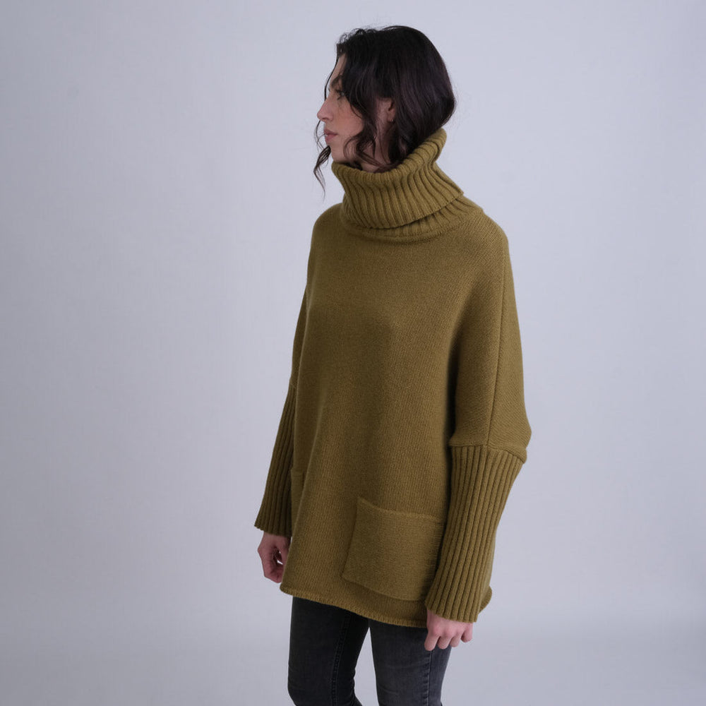 
                      
                        Adela Batwing Wool Jumper - Moss Green
                      
                    