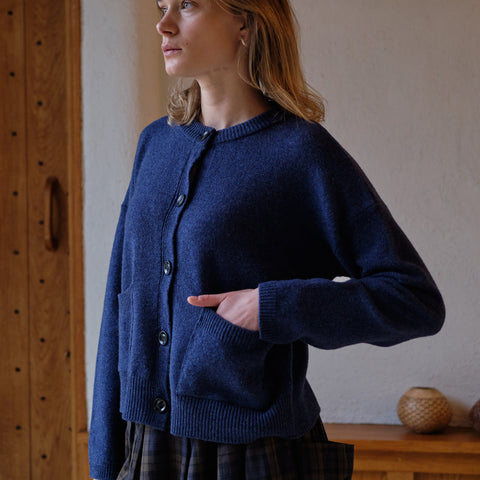 Mira Cropped Wool Cardigan - BIBICO
