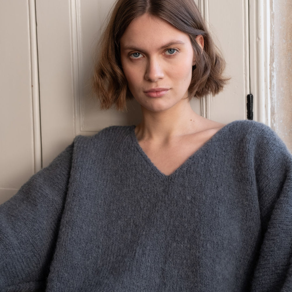 
                      
                        Leah V-neck Wool Jumper
                      
                    