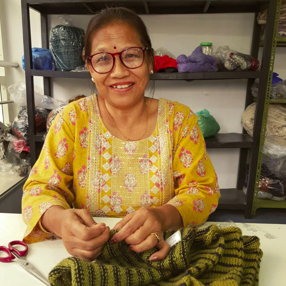 
                      
                        Anika Pistachio Striped Mittens
                      
                    