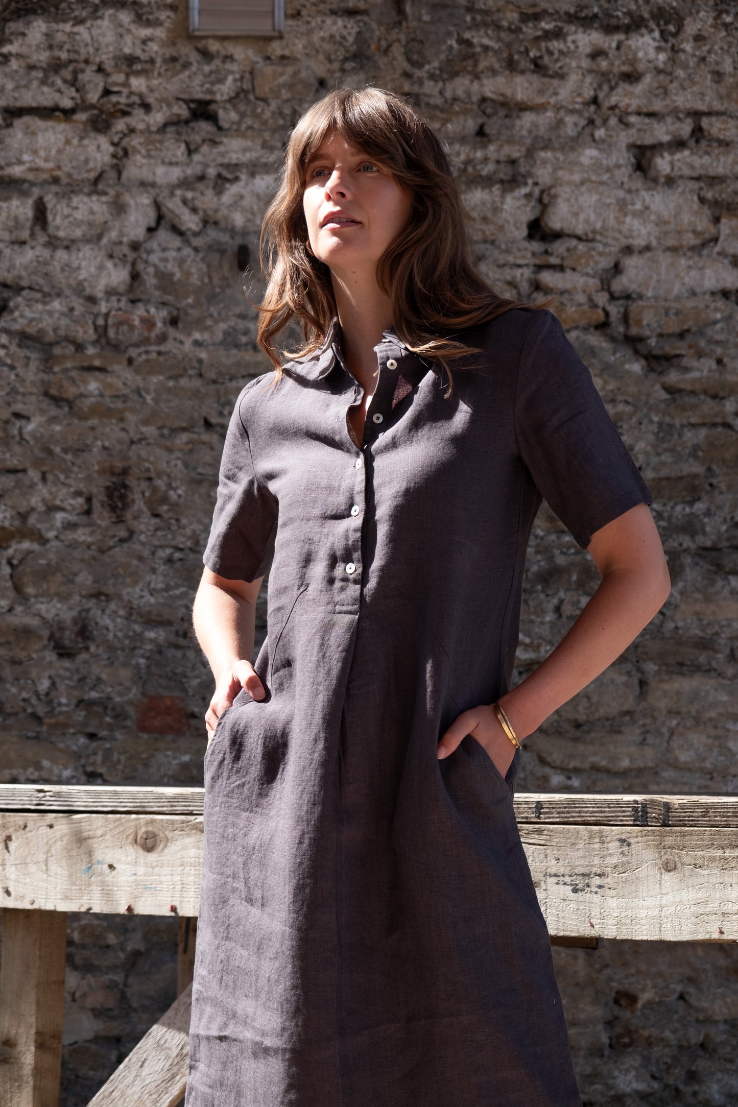 grey linen dress uk Grey Linen Sundress Uk White And Gray Linen Dress Adria In White-gray MagicLinen XL