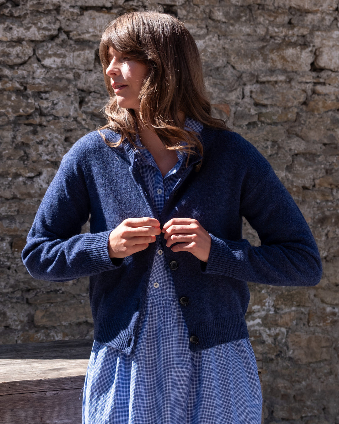 Eva Crew Neck Wool Cardigan – BIBICO