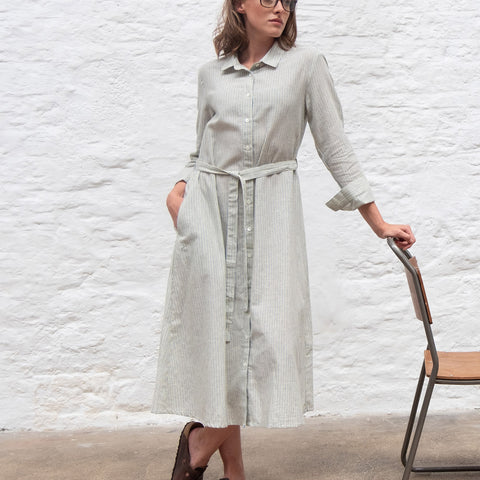 Rita Striped Shirt Dress - BIBICO