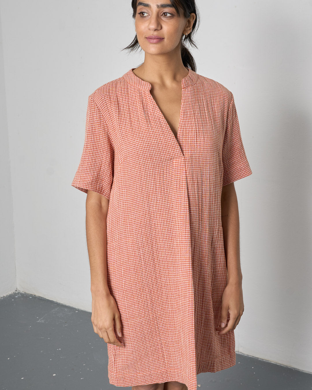 linen tunic dress uk Linen v-neck tunic dress Georgia