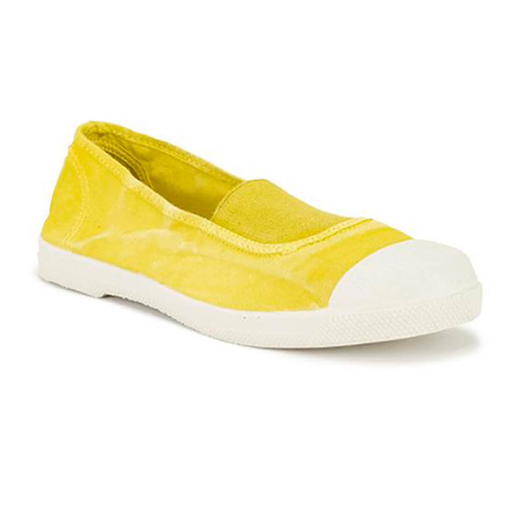 yellow slip on cotton plimsolls by natural world