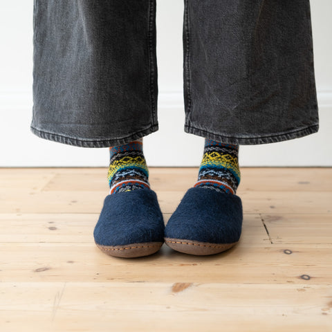Greta Felted Wool Slippers - BIBICO