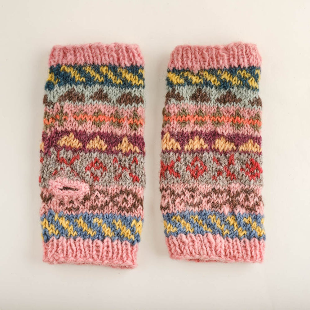 
                      
                        Fair Isle Finglerless Wool Mittens
                      
                    