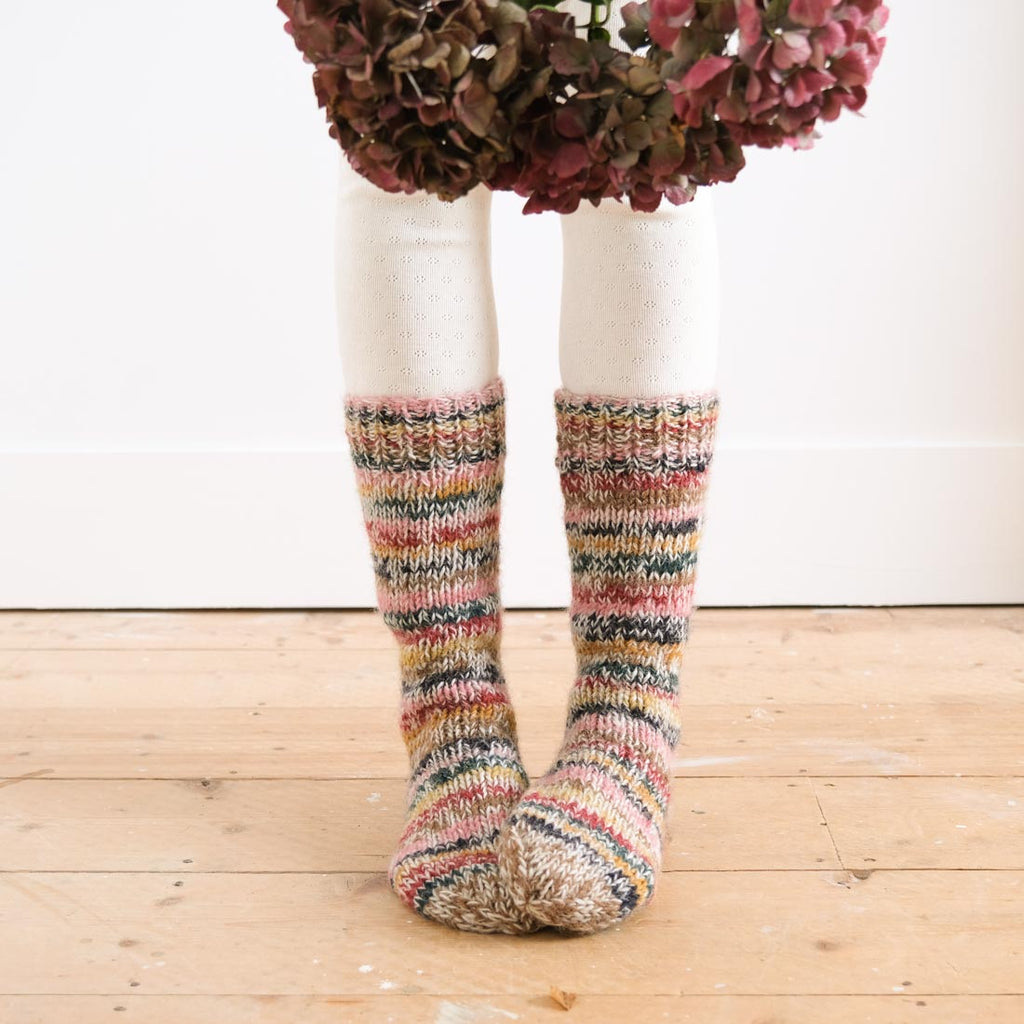 Flori Striped Knitted Socks