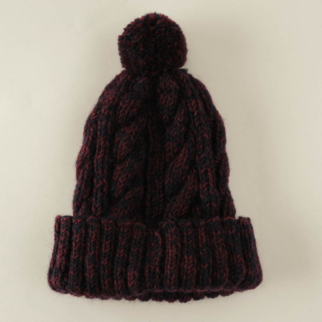 Inga Chunky Knit Wool Bobble Hat