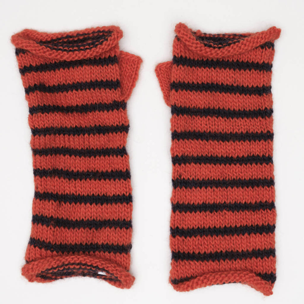Anika Pumpkin Striped Mittens