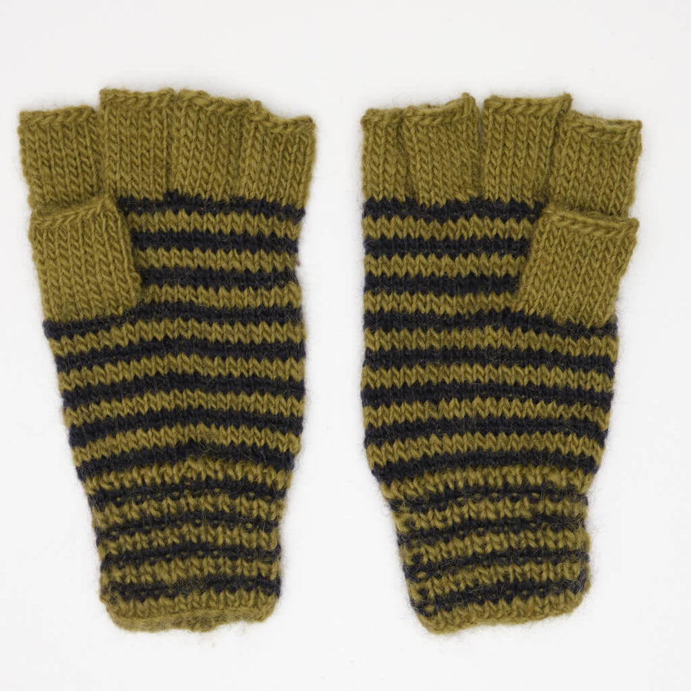
                      
                        Wren Pistachio Striped Fingerless Gloves
                      
                    