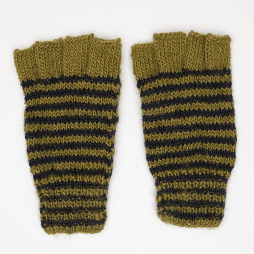 
                      
                        Wren Pistachio Striped Fingerless Gloves
                      
                    