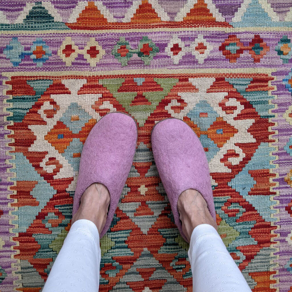 Greta Felted Wool Slippers - BIBICO