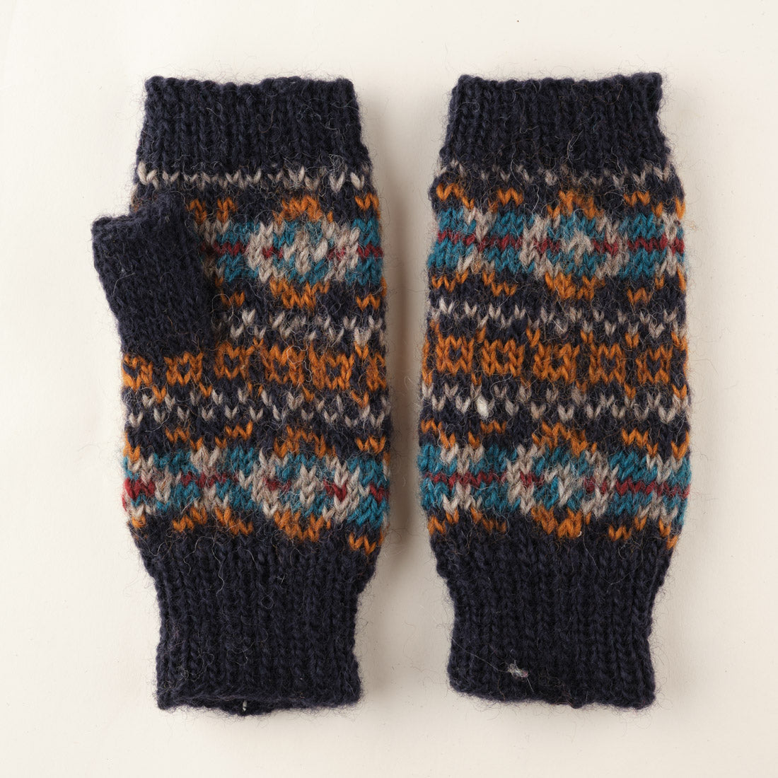 Lottie Orange Fingerless Mittens
