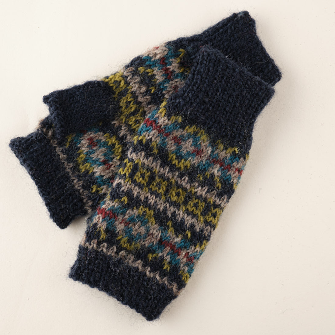 Lottie Lime Fingerless Mittens - BIBICO