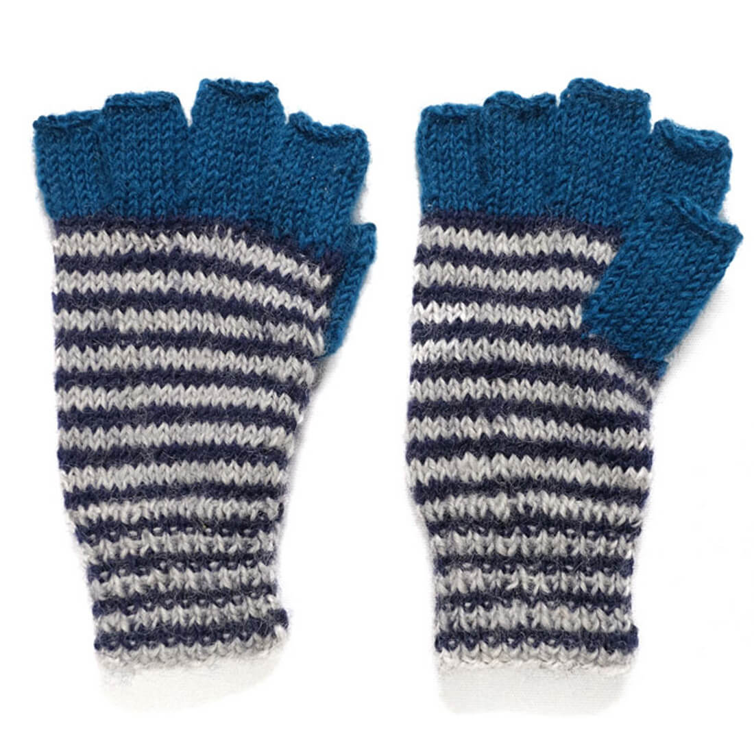 Wren Striped Fingerless Gloves - BIBICO