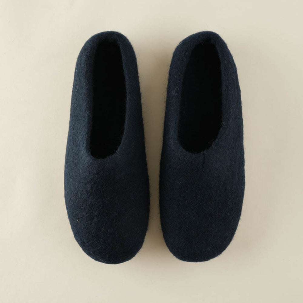 
                      
                        navy wool felted slippers by BIBICO
                      
                    