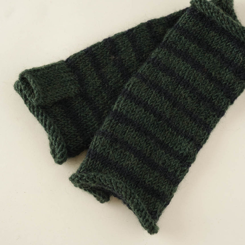 
                      
                        Anika Green Striped Mittens
                      
                    
