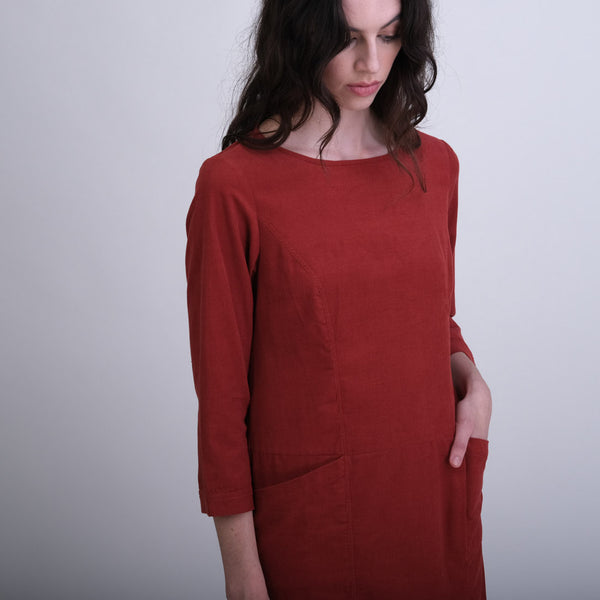 Thea Red Cord Shift Dress by BIBICO