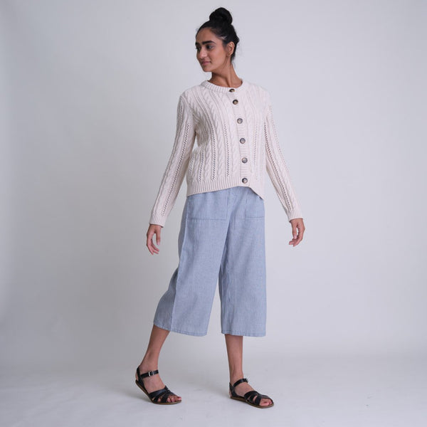 Cropped Striped Culottes by BIBICO