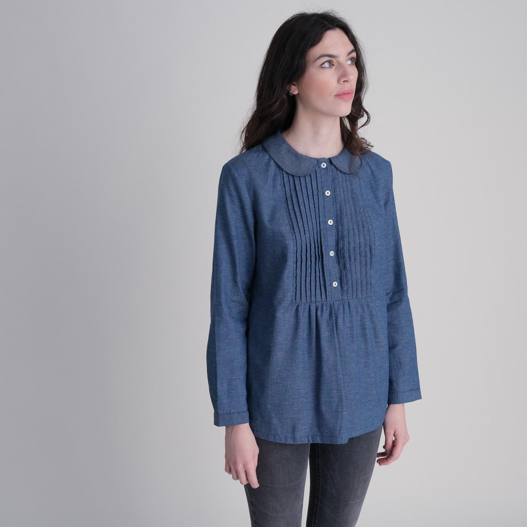 Adrianne Pleated Blouse